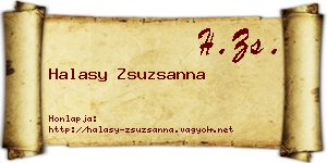 Halasy Zsuzsanna névjegykártya
