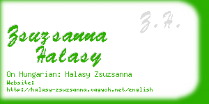 zsuzsanna halasy business card